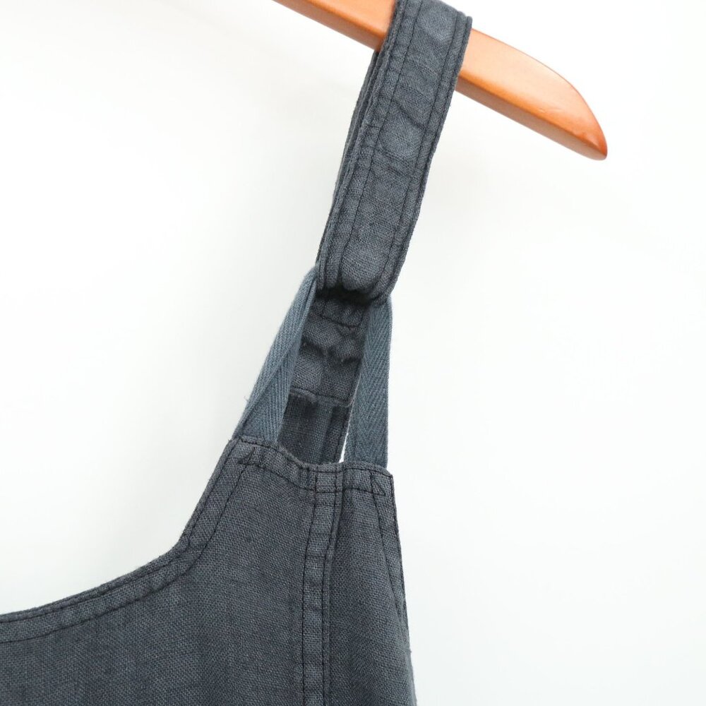 New Cynthia Ashby Linen Blue Wide Leg Overalls Small - Picture 3 of 9